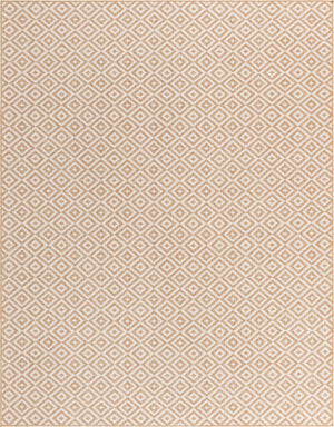 Beige 7' 10 x 10' Jill Zarin Outdoor Rectangle Area Rug Weather Resistant for Patio, Deck, Terrace, Balcony, Porch Durable 100% Polypropylene Carpet for Outside for Sale at Rug Engine