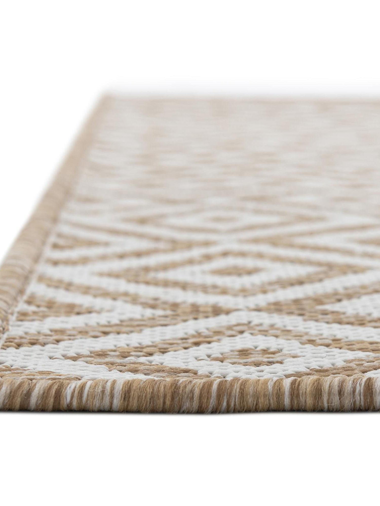 Beige 4' 1 x 6' 1 Jill Zarin Outdoor Rectangle Area Rug Weather Resistant for Patio, Deck, Terrace, Balcony, Porch Durable 100% Polypropylene Carpet for Outside for Sale at Rug Engine