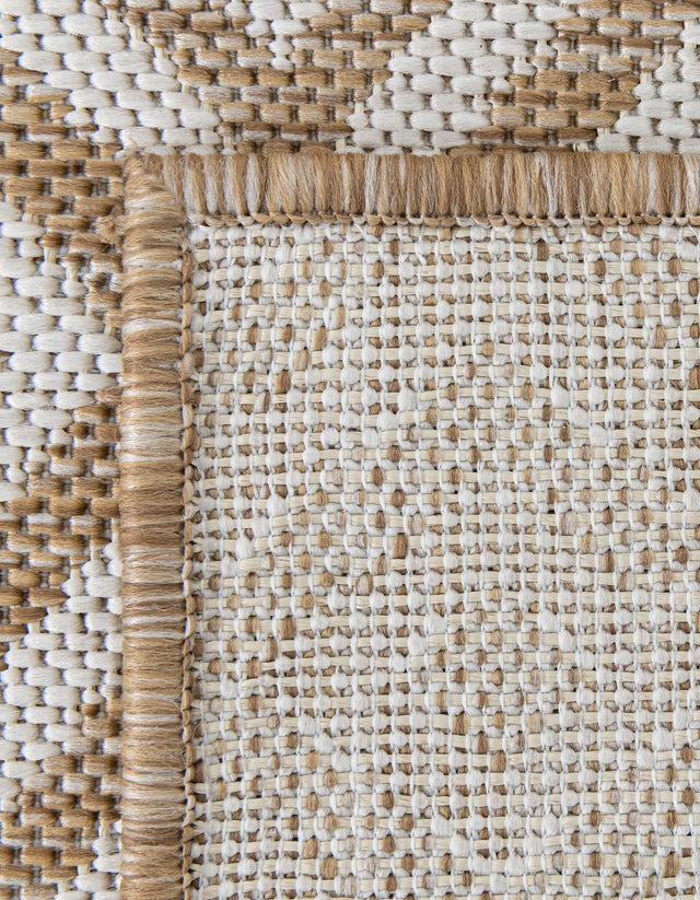 Beige 7' 10 x 10' Jill Zarin Outdoor Rectangle Area Rug Weather Resistant for Patio, Deck, Terrace, Balcony, Porch Durable 100% Polypropylene Carpet for Outside for Sale at Rug Engine