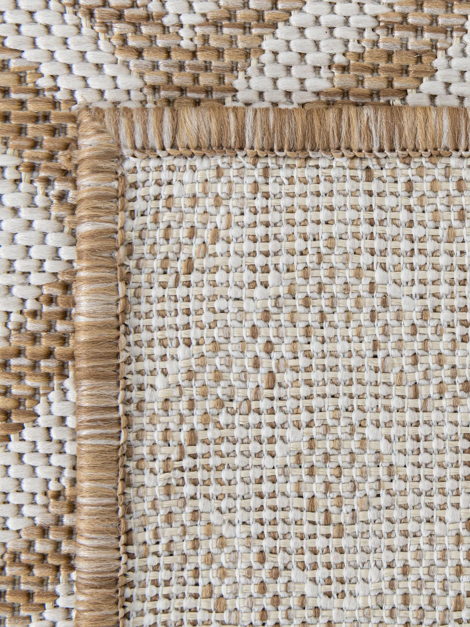 Beige 4' 1 x 6' 1 Jill Zarin Outdoor Rectangle Area Rug Weather Resistant for Patio, Deck, Terrace, Balcony, Porch Durable 100% Polypropylene Carpet for Outside for Sale at Rug Engine
