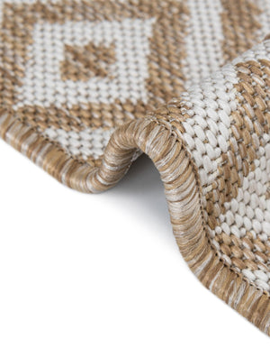 Beige 7' 10 x 10' Jill Zarin Outdoor Rectangle Area Rug Weather Resistant for Patio, Deck, Terrace, Balcony, Porch Durable 100% Polypropylene Carpet for Outside for Sale at Rug Engine