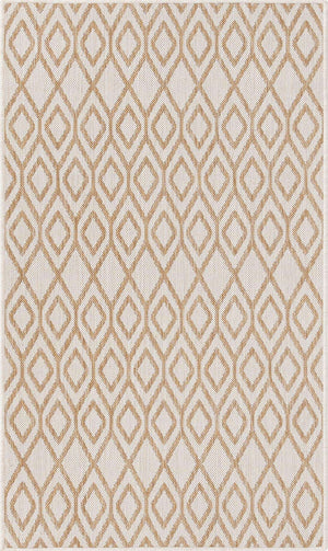 Beige 3' 1 x 5' 3 Jill Zarin Outdoor Rectangle Area Rug Weather Resistant for Patio, Deck, Terrace, Balcony, Porch Durable 100% Polypropylene Carpet for Outside for Sale at Rug Engine
