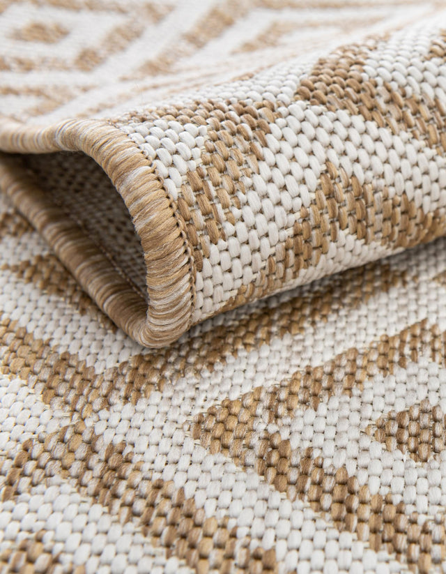 Beige 2' x 8' Jill Zarin Outdoor Runner Area Rug Weather Resistant for Patio, Deck, Terrace, Balcony, Porch Durable 100% Polypropylene Carpet for Outside for Sale at Rug Engine