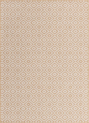 Beige 1' 4 x 1' 4 Jill Zarin Outdoor Sample Area Rug Weather Resistant for Patio, Deck, Terrace, Balcony, Porch Durable 100% Polypropylene Carpet for Outside for Sale at Rug Engine