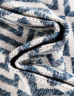 Blue 7' 10 x 7' 10 Jill Zarin Outdoor Square Area Rug Weather Resistant for Patio, Deck, Terrace, Balcony, Porch Durable 100% Polypropylene Carpet for Outside for Sale at Rug Engine