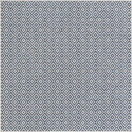 Blue 7' 10 x 7' 10 Jill Zarin Outdoor Square Area Rug Weather Resistant for Patio, Deck, Terrace, Balcony, Porch Durable 100% Polypropylene Carpet for Outside for Sale at Rug Engine