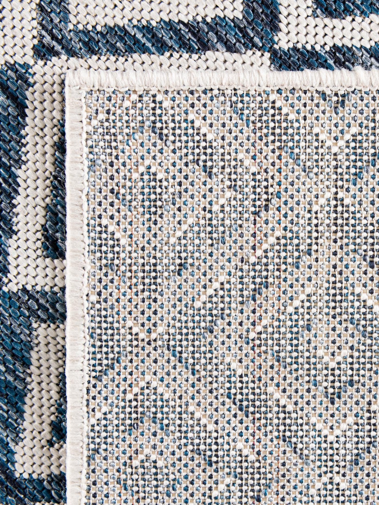 Blue 6' 1 x 9' Jill Zarin Outdoor Rectangle Area Rug Weather Resistant for Patio, Deck, Terrace, Balcony, Porch Durable 100% Polypropylene Carpet for Outside for Sale at Rug Engine