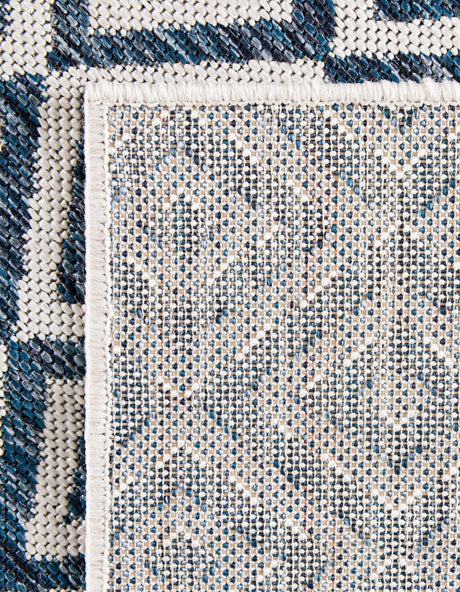 Blue 6' 1 x 9' Jill Zarin Outdoor Rectangle Area Rug Weather Resistant for Patio, Deck, Terrace, Balcony, Porch Durable 100% Polypropylene Carpet for Outside for Sale at Rug Engine
