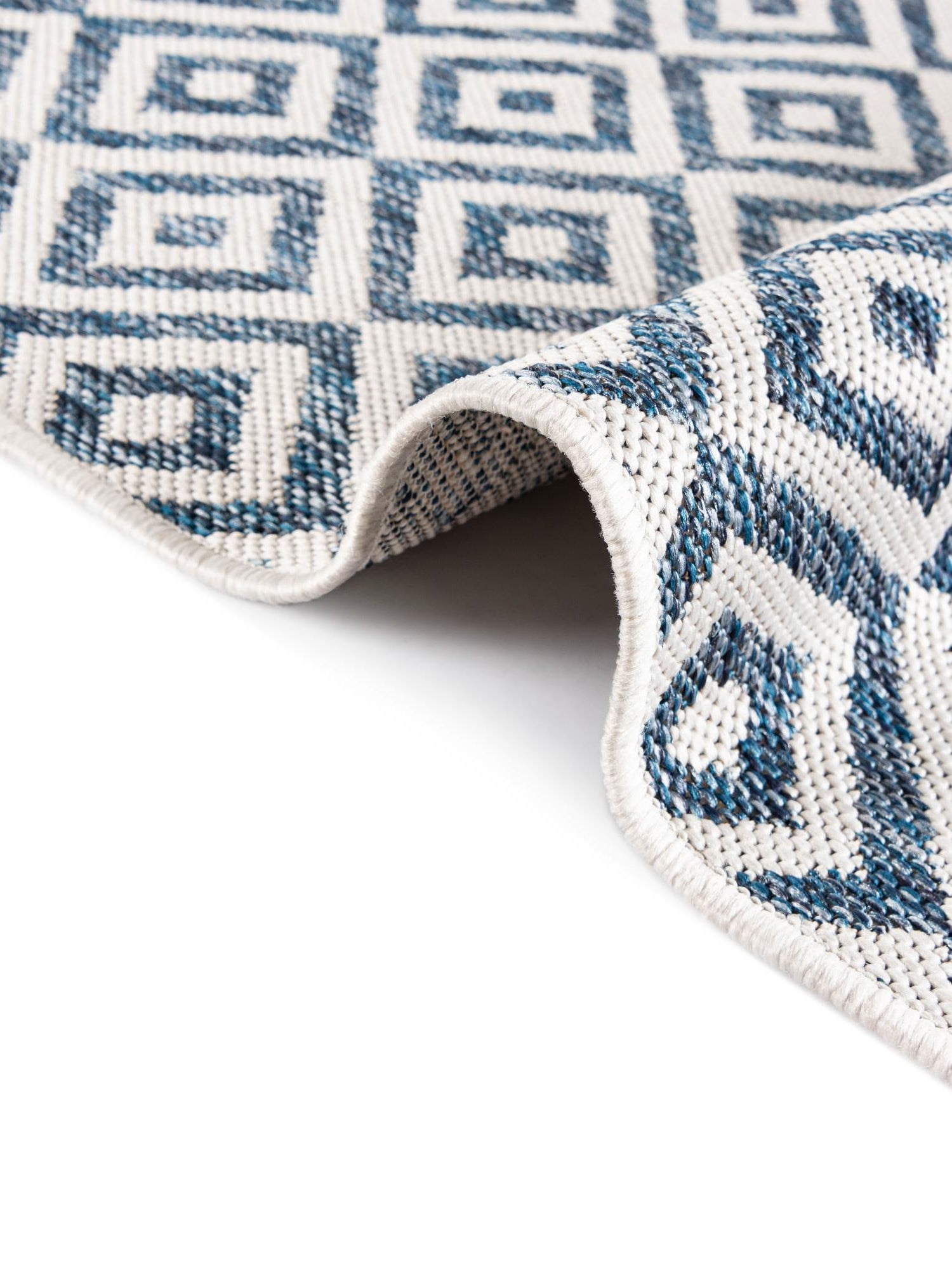Blue 6' 1 x 9' Jill Zarin Outdoor Rectangle Area Rug Weather Resistant for Patio, Deck, Terrace, Balcony, Porch Durable 100% Polypropylene Carpet for Outside for Sale at Rug Engine