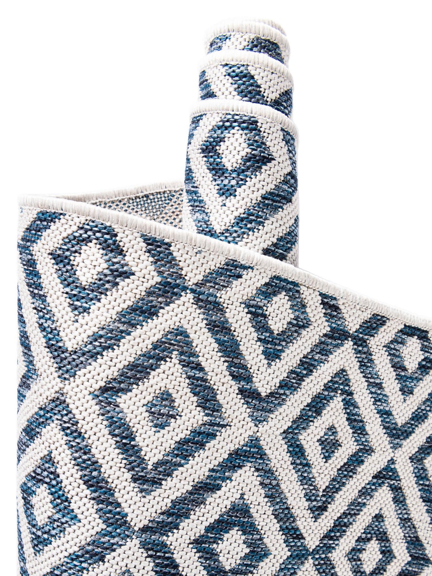 Blue 6' 1 x 9' Jill Zarin Outdoor Rectangle Area Rug Weather Resistant for Patio, Deck, Terrace, Balcony, Porch Durable 100% Polypropylene Carpet for Outside for Sale at Rug Engine