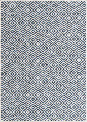 Blue 5' 3 x 8' Jill Zarin Outdoor Rectangle Area Rug Weather Resistant for Patio, Deck, Terrace, Balcony, Porch Durable 100% Polypropylene Carpet for Outside for Sale at Rug Engine