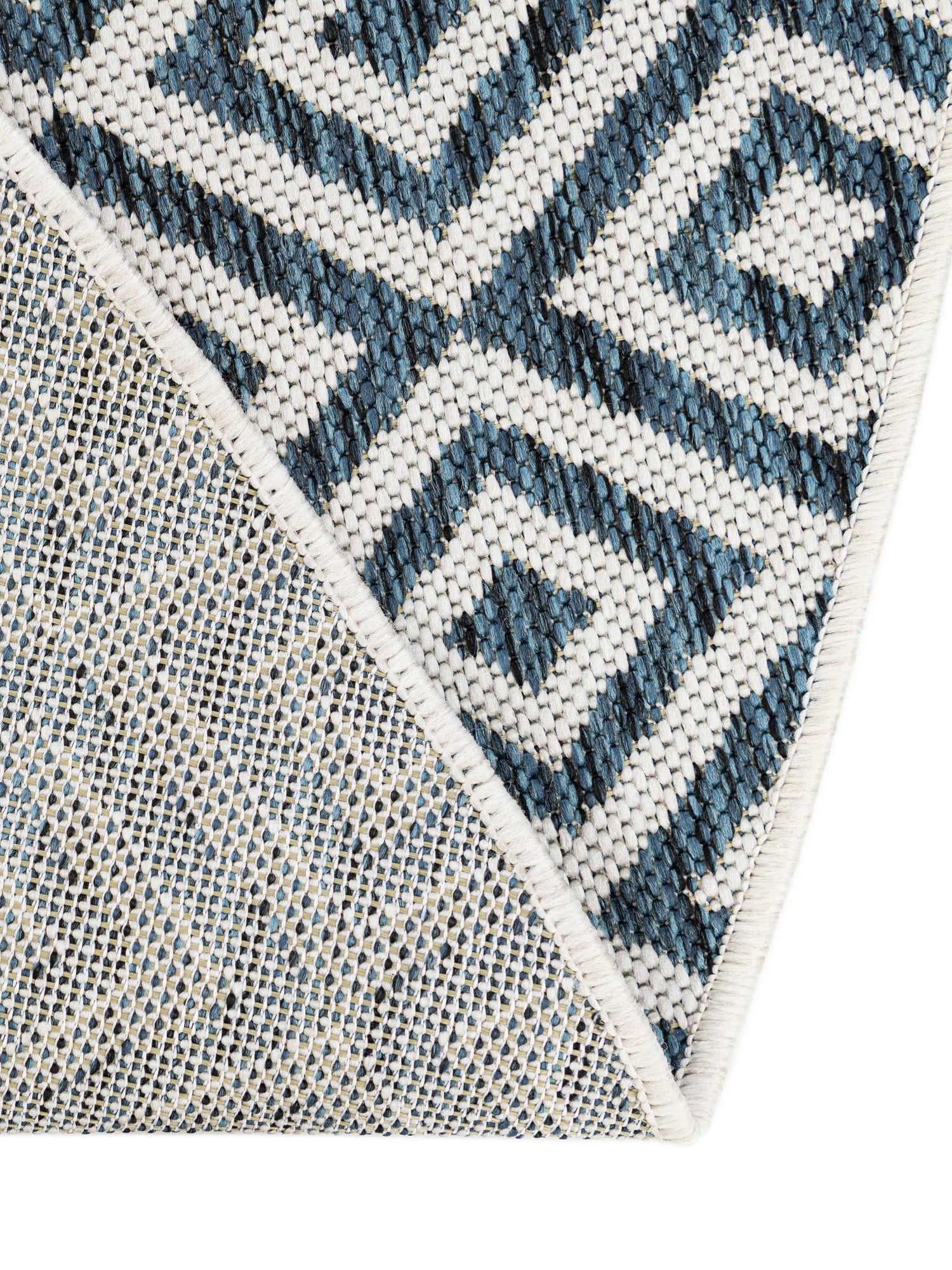 Blue 6' 7 x 6' 7 Jill Zarin Outdoor Round Area Rug Weather Resistant for Patio, Deck, Terrace, Balcony, Porch Durable 100% Polypropylene Carpet for Outside for Sale at Rug Engine