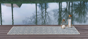 Blue 2' x 8' Jill Zarin Outdoor Runner Area Rug Weather Resistant for Patio, Deck, Terrace, Balcony, Porch Durable 100% Polypropylene Carpet for Outside for Sale at Rug Engine