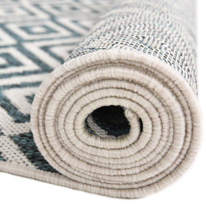 Teal 7' 10 x 7' 10 Jill Zarin Outdoor Square Area Rug Weather Resistant for Patio, Deck, Terrace, Balcony, Porch Durable 100% Polypropylene Carpet for Outside for Sale at Rug Engine