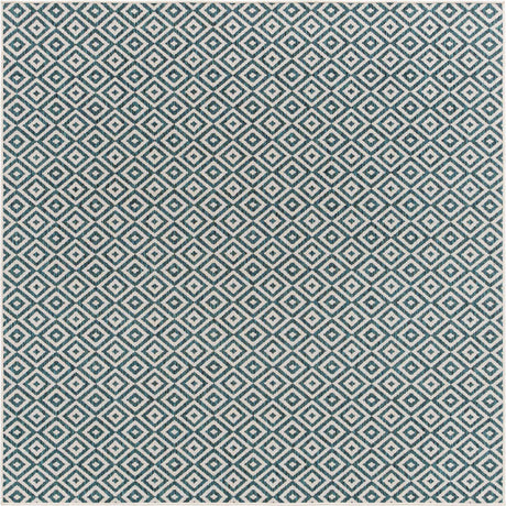 Teal 7' 10 x 7' 10 Jill Zarin Outdoor Square Area Rug Weather Resistant for Patio, Deck, Terrace, Balcony, Porch Durable 100% Polypropylene Carpet for Outside for Sale at Rug Engine