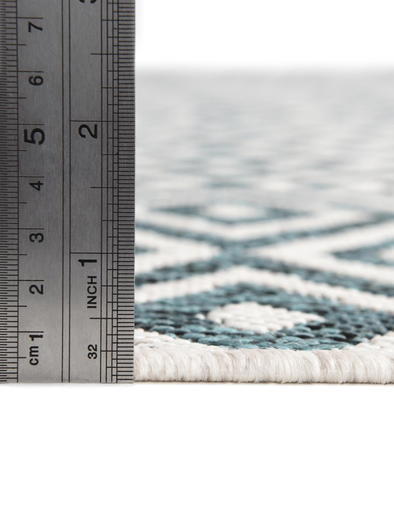 Teal 7' 1 x 7' 1 Jill Zarin Outdoor Round Area Rug Weather Resistant for Patio, Deck, Terrace, Balcony, Porch Durable 100% Polypropylene Carpet for Outside for Sale at Rug Engine