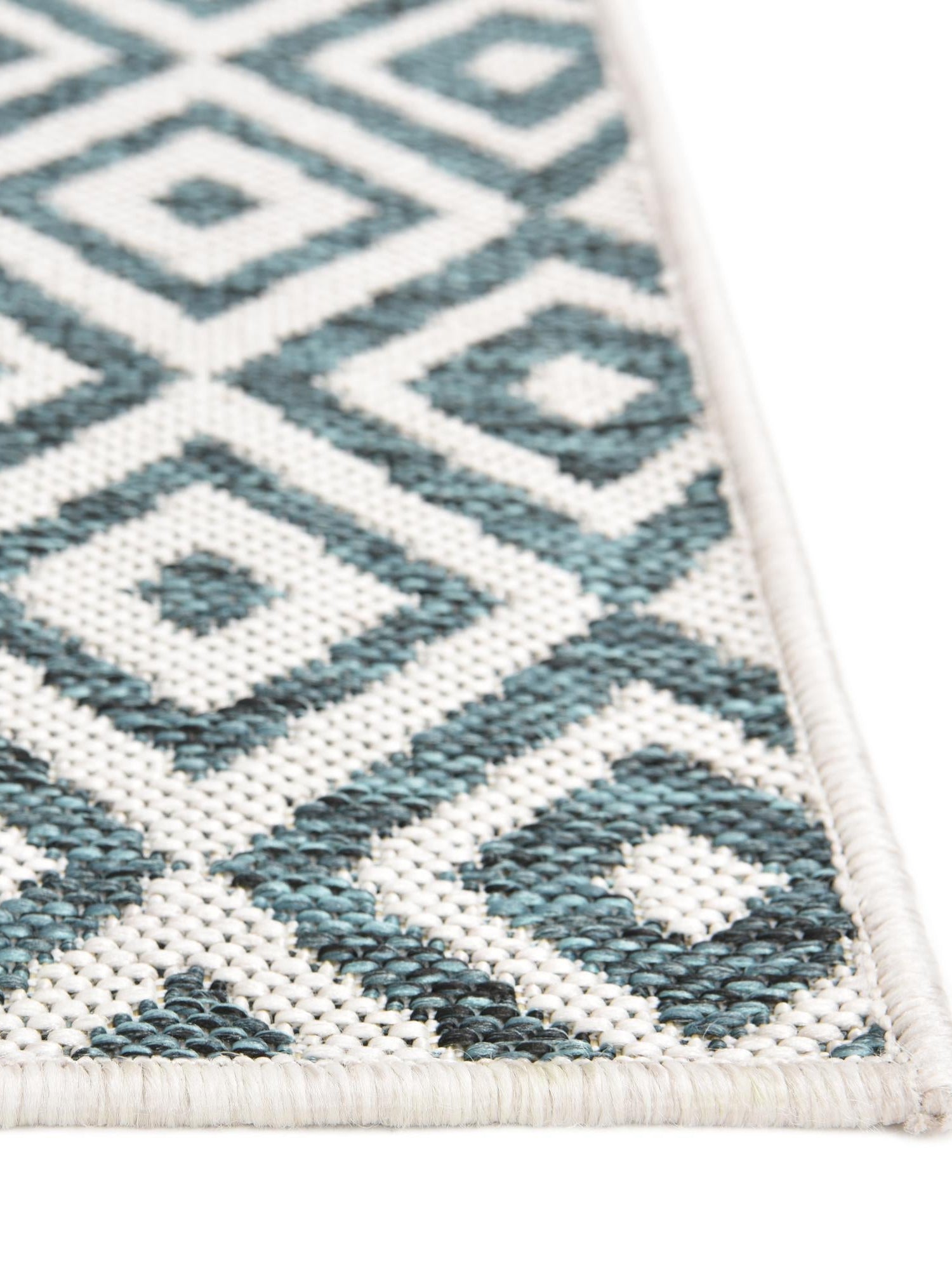 Teal 6' 1 x 9' Jill Zarin Outdoor Rectangle Area Rug Weather Resistant for Patio, Deck, Terrace, Balcony, Porch Durable 100% Polypropylene Carpet for Outside for Sale at Rug Engine