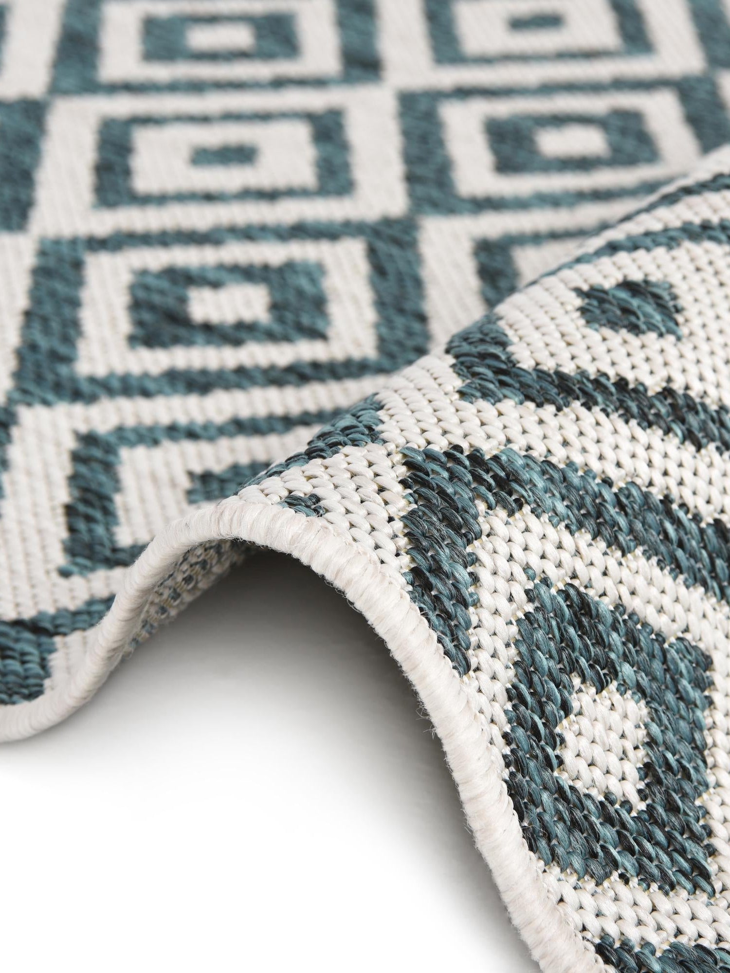 Teal 9' x 12' Jill Zarin Outdoor Rectangle Area Rug Weather Resistant for Patio, Deck, Terrace, Balcony, Porch Durable 100% Polypropylene Carpet for Outside for Sale at Rug Engine