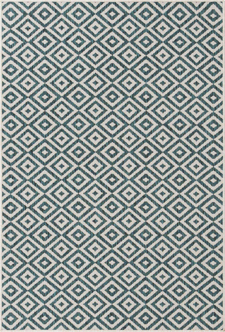 Teal 4' 1 x 6' 1 Jill Zarin Outdoor Rectangle Rug