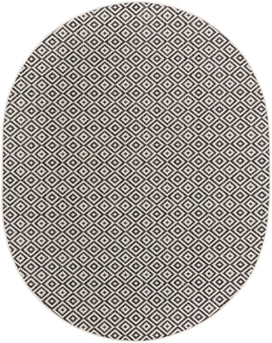 Charcoal Gray 7' 10 x 10' Jill Zarin Outdoor Oval Area Rug Weather Resistant for Patio, Deck, Terrace, Balcony, Porch Durable 100% Polypropylene Carpet for Outside for Sale at Rug Engine