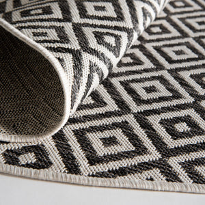 Charcoal Gray 5' 3 x 5' 3 Jill Zarin Outdoor Round Area Rug Weather Resistant for Patio, Deck, Terrace, Balcony, Porch Durable 100% Polypropylene Carpet for Outside for Sale at Rug Engine