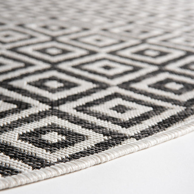 Charcoal Gray 12' x 12' Jill Zarin Outdoor Round Area Rug Weather Resistant for Patio, Deck, Terrace, Balcony, Porch Durable 100% Polypropylene Carpet for Outside for Sale at Rug Engine