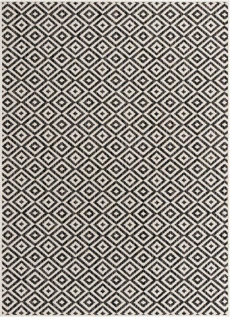 Charcoal Gray 5' 3 x 8' Jill Zarin Outdoor Rectangle Rug