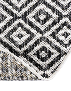 Charcoal Gray 7' 10 x 10' Jill Zarin Outdoor Oval Area Rug Weather Resistant for Patio, Deck, Terrace, Balcony, Porch Durable 100% Polypropylene Carpet for Outside for Sale at Rug Engine