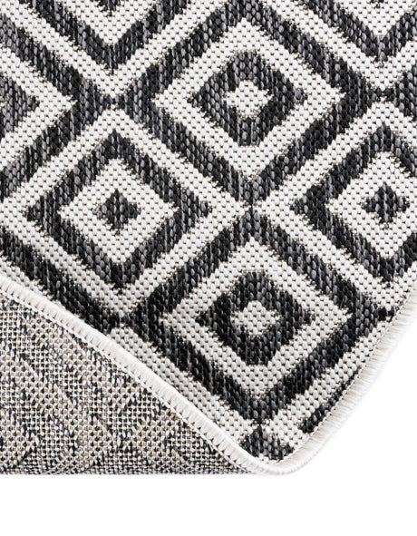 Charcoal Gray 7' 10 x 10' Jill Zarin Outdoor Oval Area Rug Weather Resistant for Patio, Deck, Terrace, Balcony, Porch Durable 100% Polypropylene Carpet for Outside for Sale at Rug Engine