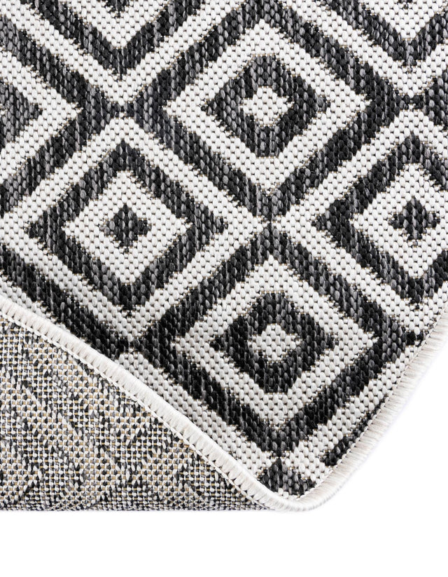 Charcoal Gray 7' 10 x 10' Jill Zarin Outdoor Oval Area Rug Weather Resistant for Patio, Deck, Terrace, Balcony, Porch Durable 100% Polypropylene Carpet for Outside for Sale at Rug Engine