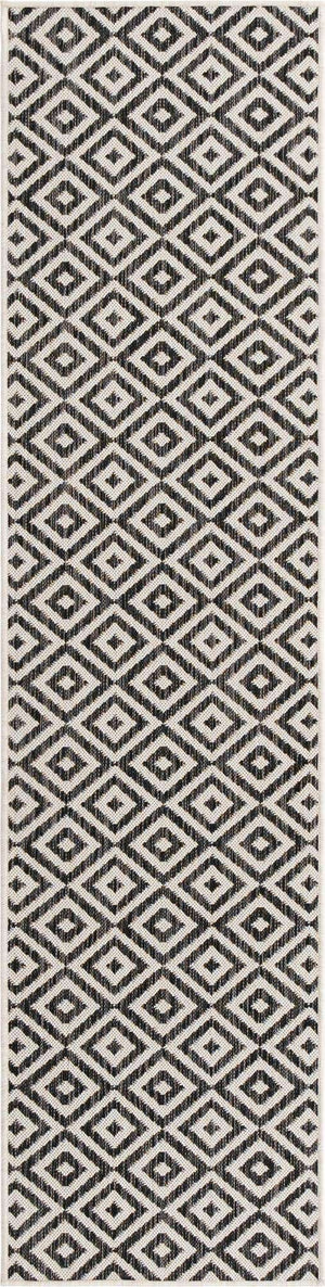 Charcoal Gray 2' x 8' Jill Zarin Outdoor Runner Area Rug Weather Resistant for Patio, Deck, Terrace, Balcony, Porch Durable 100% Polypropylene Carpet for Outside for Sale at Rug Engine