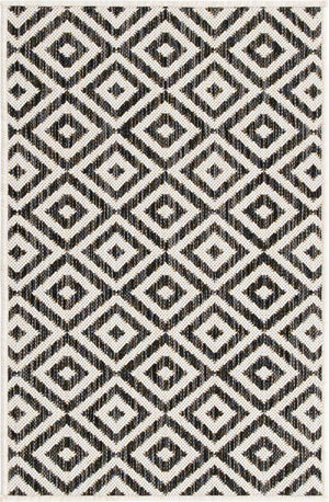 Charcoal Gray 2' x 3' 1 Jill Zarin Outdoor Rectangle Area Rug Weather Resistant for Patio, Deck, Terrace, Balcony, Porch Durable 100% Polypropylene Carpet for Outside for Sale at Rug Engine