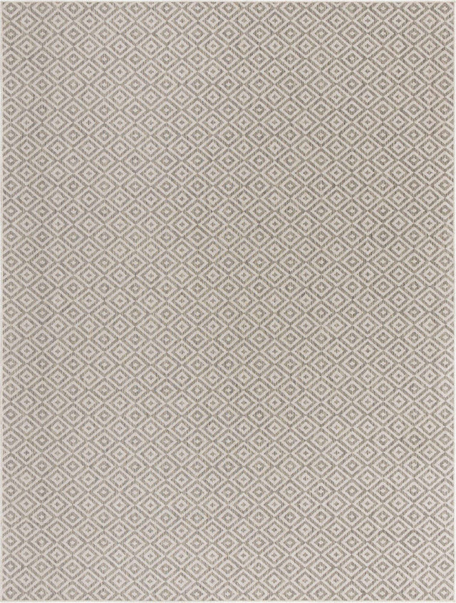 Light Gray 9' x 12' Jill Zarin Outdoor Rectangle Area Rug Weather Resistant for Patio, Deck, Terrace, Balcony, Porch Durable 100% Polypropylene Carpet for Outside for Sale at Rug Engine