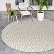 Light Gray 6' 7 x 6' 7 Jill Zarin Outdoor Round Area Rug Weather Resistant for Patio, Deck, Terrace, Balcony, Porch Durable 100% Polypropylene Carpet for Outside for Sale at Rug Engine