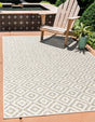 Light Gray 8' x 10' Jill Zarin Outdoor Rectangle Rug
