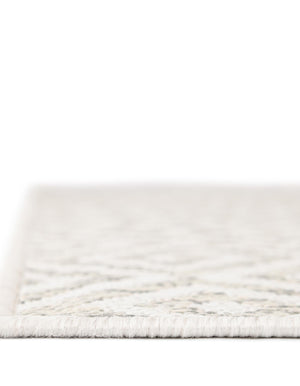 Light Gray 9' x 12' Jill Zarin Outdoor Rectangle Area Rug Weather Resistant for Patio, Deck, Terrace, Balcony, Porch Durable 100% Polypropylene Carpet for Outside for Sale at Rug Engine