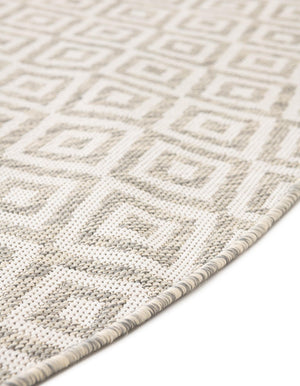 Light Gray 5' 3 x 8' Jill Zarin Outdoor Oval Area Rug Weather Resistant for Patio, Deck, Terrace, Balcony, Porch Durable 100% Polypropylene Carpet for Outside for Sale at Rug Engine