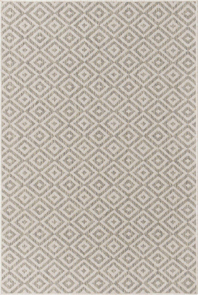 Light Gray 4' 1 x 6' 1 Jill Zarin Outdoor Rectangle Area Rug Weather Resistant for Patio, Deck, Terrace, Balcony, Porch Durable 100% Polypropylene Carpet for Outside for Sale at Rug Engine