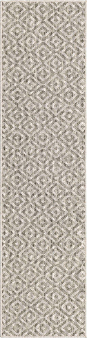 Light Gray 2' x 8' Jill Zarin Outdoor Runner Area Rug Weather Resistant for Patio, Deck, Terrace, Balcony, Porch Durable 100% Polypropylene Carpet for Outside for Sale at Rug Engine