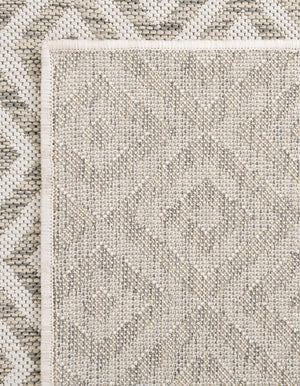Light Gray 2' x 8' Jill Zarin Outdoor Runner Area Rug Weather Resistant for Patio, Deck, Terrace, Balcony, Porch Durable 100% Polypropylene Carpet for Outside for Sale at Rug Engine