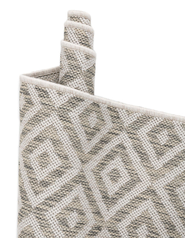 Light Gray 2' x 8' Jill Zarin Outdoor Runner Area Rug Weather Resistant for Patio, Deck, Terrace, Balcony, Porch Durable 100% Polypropylene Carpet for Outside for Sale at Rug Engine