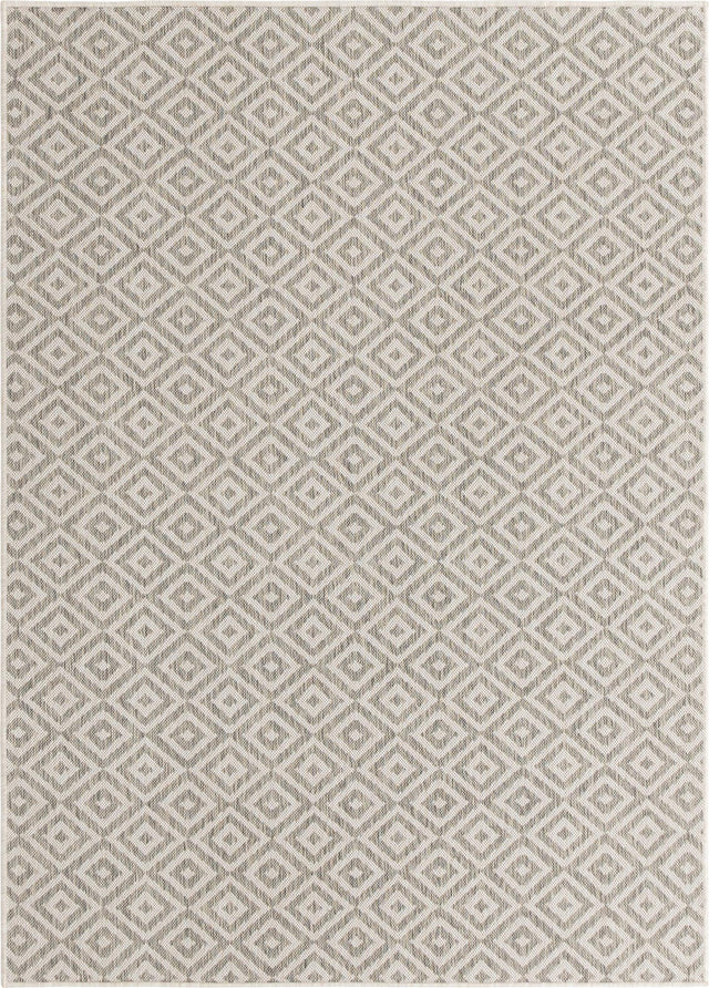 Light Gray 1' 4 x 1' 4 Jill Zarin Outdoor Sample Area Rug Weather Resistant for Patio, Deck, Terrace, Balcony, Porch Durable 100% Polypropylene Carpet for Outside for Sale at Rug Engine