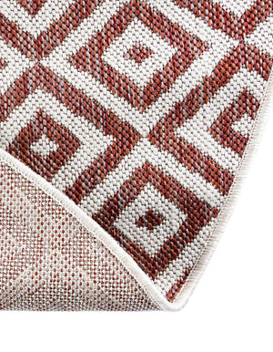 Rust Red 4' 1 x 4' 1 Jill Zarin Outdoor Round Area Rug Weather Resistant for Patio, Deck, Terrace, Balcony, Porch Durable 100% Polypropylene Carpet for Outside for Sale at Rug Engine