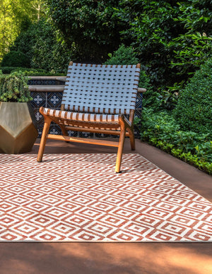 Rust Red 2' x 3' 1 Jill Zarin Outdoor Rectangle Area Rug Weather Resistant for Patio, Deck, Terrace, Balcony, Porch Durable 100% Polypropylene Carpet for Outside for Sale at Rug Engine