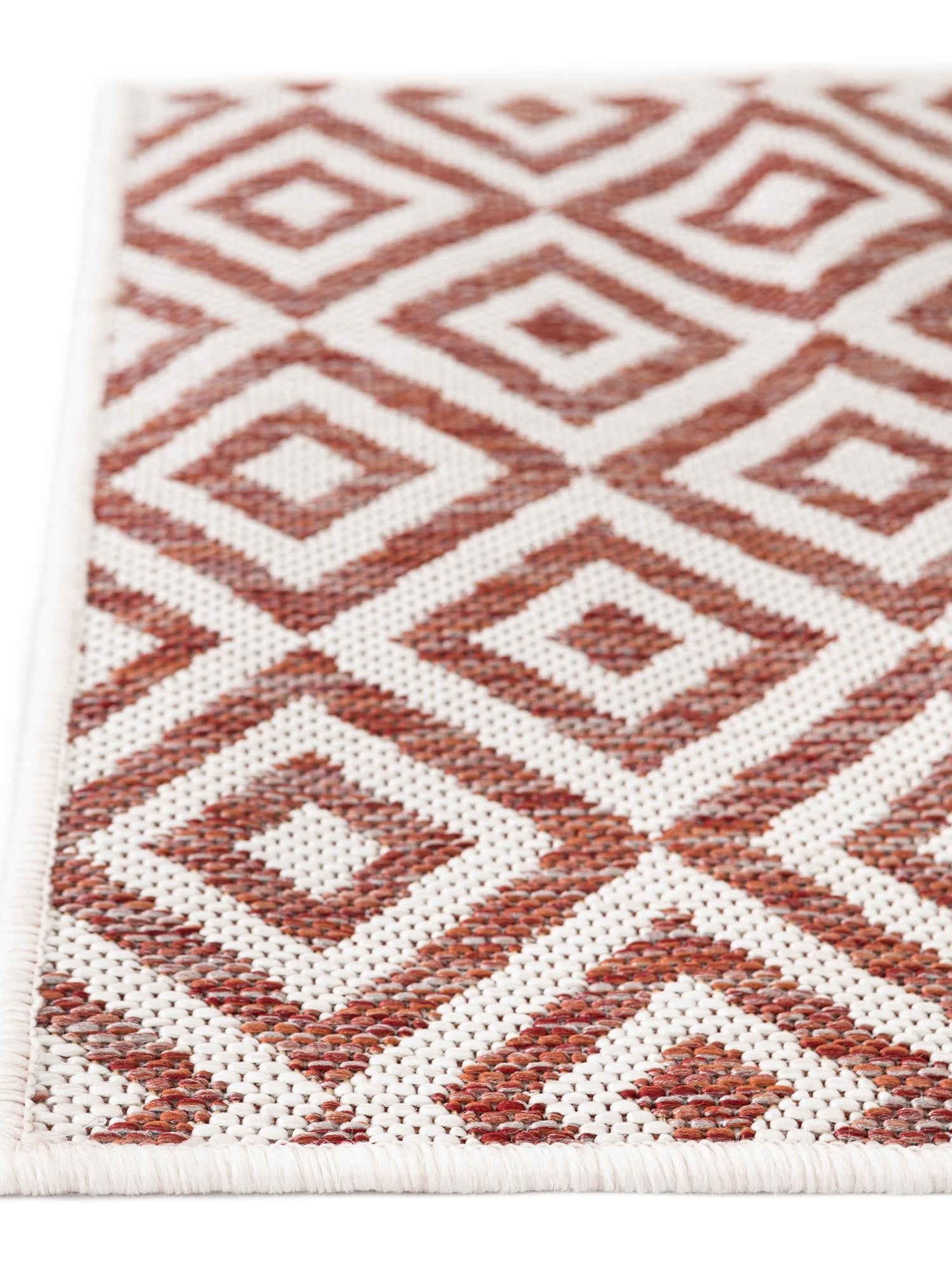 Rust Red 2' x 3' 1 Jill Zarin Outdoor Rectangle Area Rug Weather Resistant for Patio, Deck, Terrace, Balcony, Porch Durable 100% Polypropylene Carpet for Outside for Sale at Rug Engine