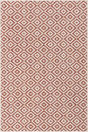 Rust Red 4' 1 x 6' 1 Jill Zarin Outdoor Rectangle Area Rug Weather Resistant for Patio, Deck, Terrace, Balcony, Porch Durable 100% Polypropylene Carpet for Outside for Sale at Rug Engine