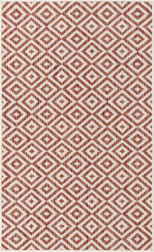 Rust Red 3' 1 x 5' 3 Jill Zarin Outdoor Rectangle Area Rug Weather Resistant for Patio, Deck, Terrace, Balcony, Porch Durable 100% Polypropylene Carpet for Outside for Sale at Rug Engine