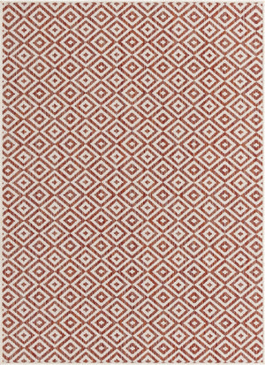 Rust Red 1' 4 x 1' 4 Jill Zarin Outdoor Sample Area Rug Weather Resistant for Patio, Deck, Terrace, Balcony, Porch Durable 100% Polypropylene Carpet for Outside for Sale at Rug Engine