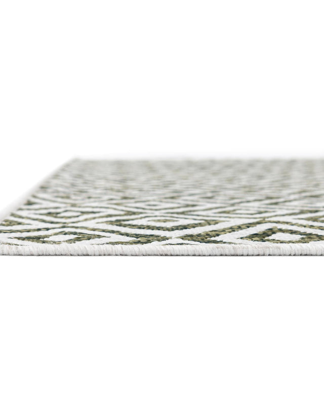 Green 7' 10 x 7' 10 Jill Zarin Outdoor Square Area Rug Weather Resistant for Patio, Deck, Terrace, Balcony, Porch Durable 100% Polypropylene Carpet for Outside for Sale at Rug Engine