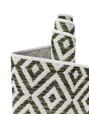 Green 7' 10 x 7' 10 Jill Zarin Outdoor Square Area Rug Weather Resistant for Patio, Deck, Terrace, Balcony, Porch Durable 100% Polypropylene Carpet for Outside for Sale at Rug Engine
